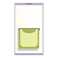 moderno teléfono inteligente con blanco verde pantalla vector