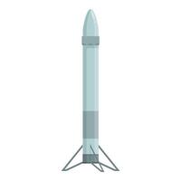 Cartoon space rocket on white background vector