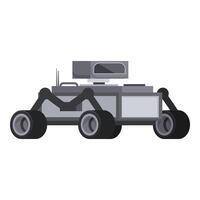 Cartoon lunar rover exploration vehicle vector