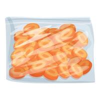 el plastico bolso de bocadillo pretzels ilustración vector