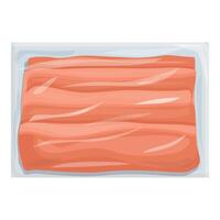 vacío sellado Fresco salmón filetes ilustración vector
