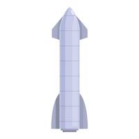 Modern space rocket isolated on white background vector