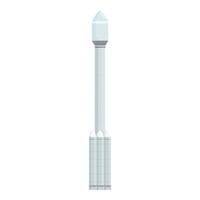 Modern rocket isolated on white background vector