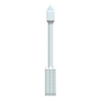 Modern rocket isolated on white background vector