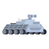 Modern graphic illustration of a sleek, futuristic tank with advanced technology features vector