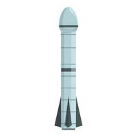 Cartoon space rocket isolated on white background vector
