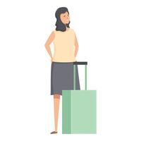 Confident woman with shopping bag vector