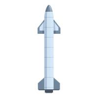 moderno dibujos animados cohete aislado en blanco vector