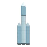 Cartoon space rocket isolated on white background vector