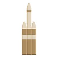 Flat design of cartoon styled rocket bullets isolated on white background vector