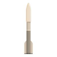 Detailed graphic interpretation of a modern rifle bullet, isolated on white vector