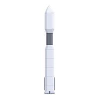 Modern space rocket isolated on white vector