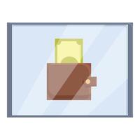 illustration of wallet with cash vector