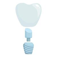 graphic of a dental implant, including the crown and screw vector