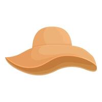 Elegant wide brimmed sun hat isolated on white vector