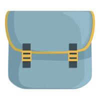 Modern blue satchel bag illustration vector