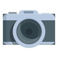 Flat design illustration of a digital camera, perfect for technology and photography concepts vector