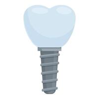 graphic of a single dental implant, showcasing a realistic tooth replacement solution vector