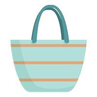 Stylish striped tote bag illustration vector