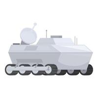 dibujos animados militar blindado tanque aislado en blanco vector