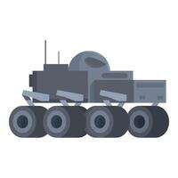 dibujos animados militar tanque aislado en blanco vector