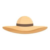 Summer straw hat isolated on white background vector