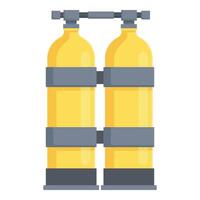 illustration of yellow scuba diving tanks vector