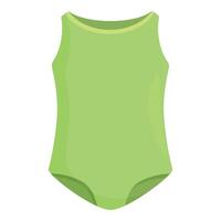 Green baby bodysuit isolated on white vector