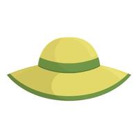 Yellow summer hat isolated on white vector