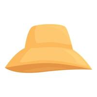 Illustration of a yellow farmer's hat, isolated on white background vector