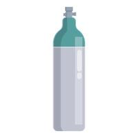 Flat design graphic of a medical oxygen cylinder, isolated on a white background vector