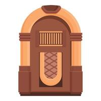 Flat design vintage jukebox suitable for retrothemed graphics vector