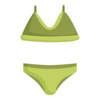 Olive green bikini swimwear illustration vector