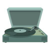 Flat design of a classic turntable, ideal for music and retrothemed graphics vector