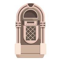 Vintage jukebox illustration with retro music theme on isolated white background vector