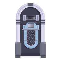 Flat design of a classic vintage jukebox in cool tones vector