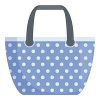 Polka dot summer tote bag illustration vector