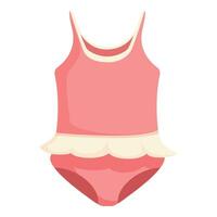 Cute pink toddler swimsuit illustration vector