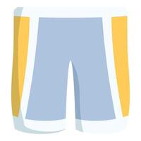 gráfico de elegante de los hombres atlético pantalones cortos en azul y amarillo vector