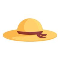 Cartoon summer sun hat illustration vector