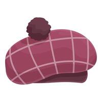 Cozy knit winter hat with pompom vector