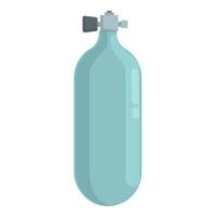 illustration of a blue medical oxygen tank isolated on a white background vector