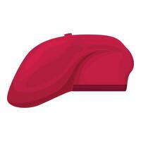 graphic of a stylish red beret, perfect for fashion concepts vector