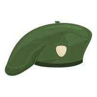 Classic green flat cap illustration vector