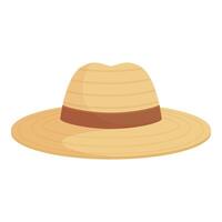 Straw panama hat isolated on white background vector