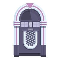 Colorful illustration of a retrostyle jukebox, perfect for nostalgic themes vector