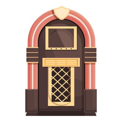 Retrostyled jukebox with vibrant colors, perfect for nostalgic design themes