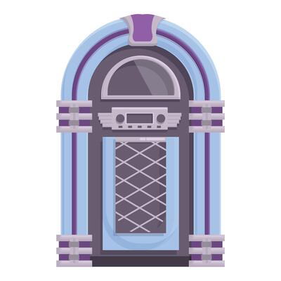 Colorful digital illustration of a retro jukebox, perfect for nostalgic themes