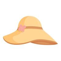 Elegant summer hat with floral accent vector