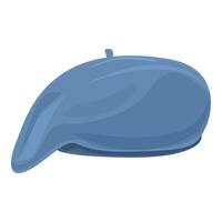 Blue beret flat design illustration vector